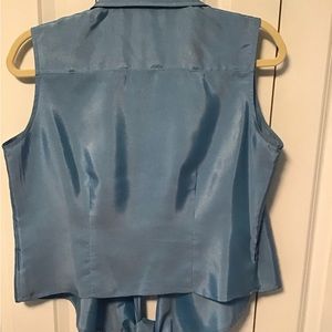 Beautiful blue wrap top